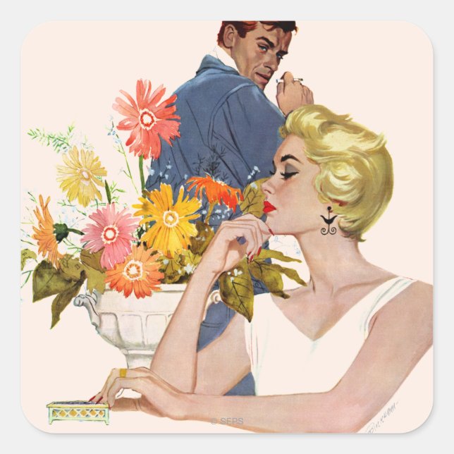 Adesivo Quadrado Quarrel de Aniversário (Frente)