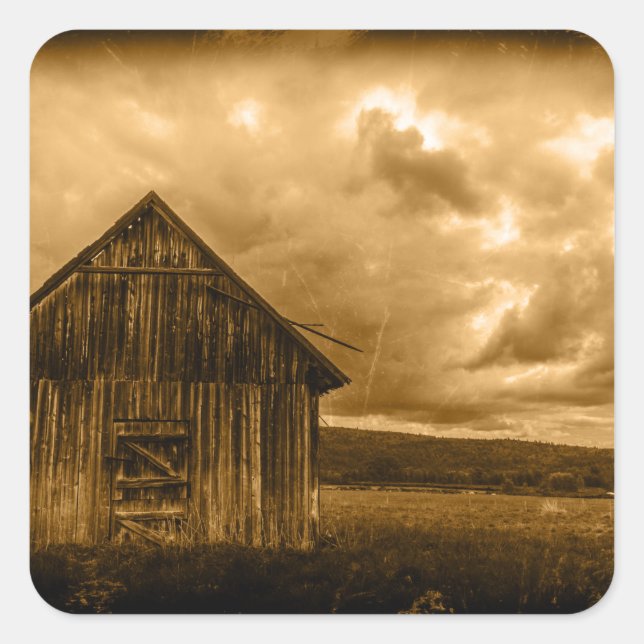 Adesivo Quadrado quartel russa do oeste (Frente)