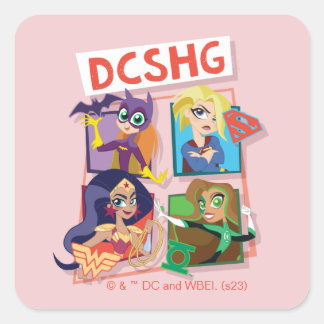 Adesivo Quadrado Quartet DC Super Hero Girls