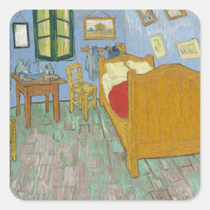 Adesivo Quadrado Quarto de Van Gogh em Arles - Clássico Amarelo & A