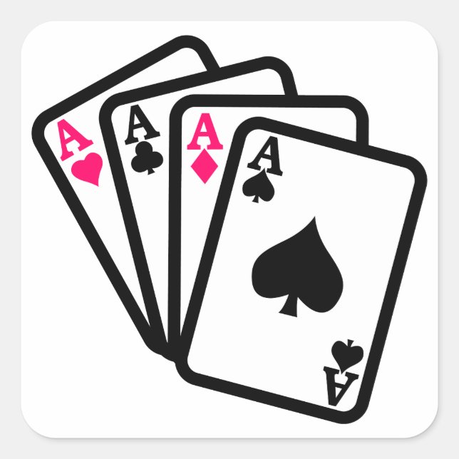 Adesivo Quadrado Quatro Aces (Frente)