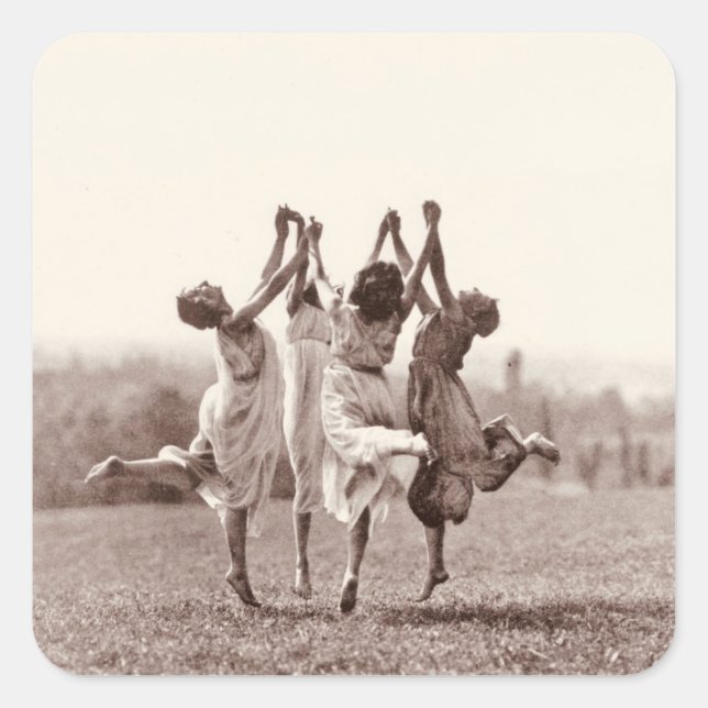 Adesivo Quadrado Quatro Bruxas Dançando Em Monte Verita (Frente)
