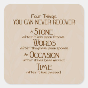 Adesivo Quadrado Quatro coisas