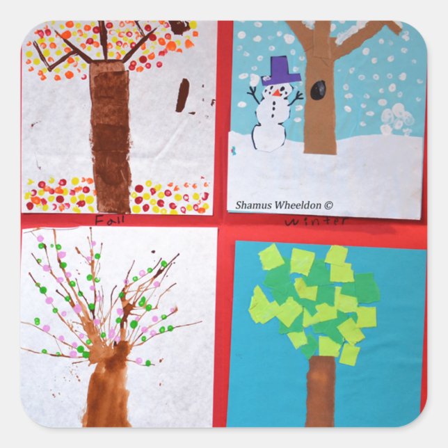 Adesivo Quadrado Quatro estações (Frente)