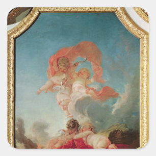 Adesivo Quadrado Quatro estações no Salle du Conseil - Verão