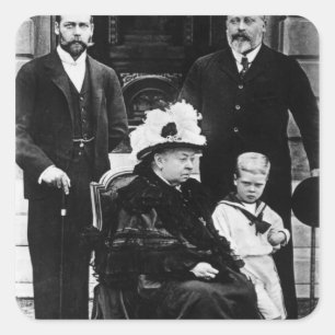 Adesivo Quadrado Quatro gerações de direitos do Victorian