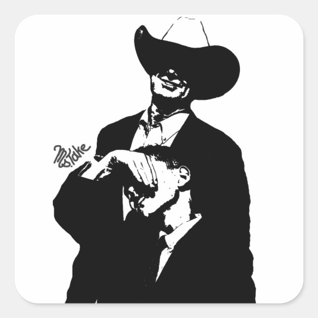 Adesivo Quadrado Que diabos é essa Pai? Grafite por Ms. Take (Frente)