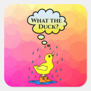 Adesivo Quadrado Que Duck?Vinheta