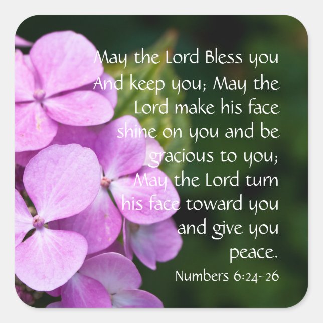 Adesivo Quadrado Que O Senhor Abençoe-Te O Pau (Frente)