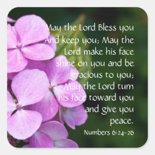 Adesivo Quadrado Que O Senhor Abençoe-Te O Pau