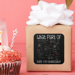 Adesivo Quadrado Que parte das equações você não entende matemática