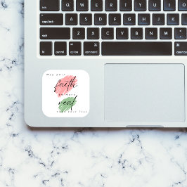 Adesivo Quadrado Que sua fé | Vinheta-cristã | Religioso