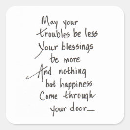 Adesivo Quadrado Que todos os seus problemas sejam menores