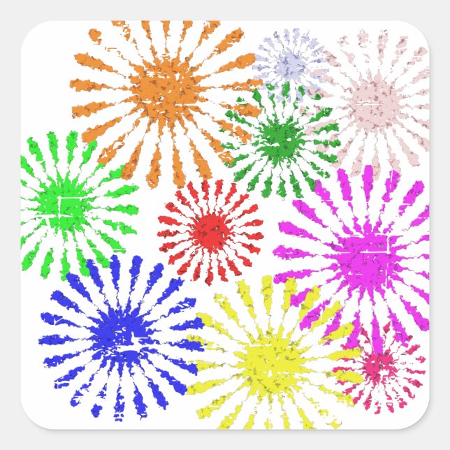 Adesivo Quadrado Quebra da Flor Distante (Frente)