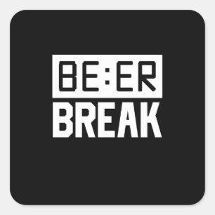 Adesivo Quadrado Quebra de tempo da cerveja