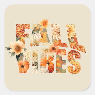 Adesivo Quadrado Queda de vibes aquáticas flores silvestres flores