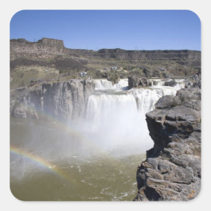 Adesivo Quadrado Quedas de Shoshone no rio Snake em Twin Falls,