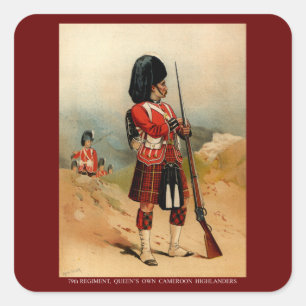 Adesivo Quadrado Queens Camarões Highlanders