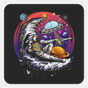 Adesivo Quadrado Queijo Moon Space