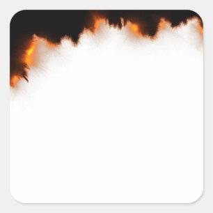 Adesivo Quadrado Queimando a área de Modelo de fundo do papel