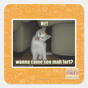 Adesivo Quadrado Quer ir ver mah fort?