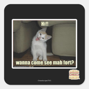 Adesivo Quadrado Quer ir ver mah fort?