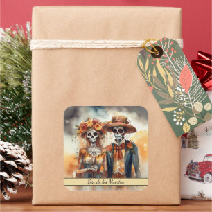 Adesivo Quadrado Querida Caveira Açucarada, personalizado