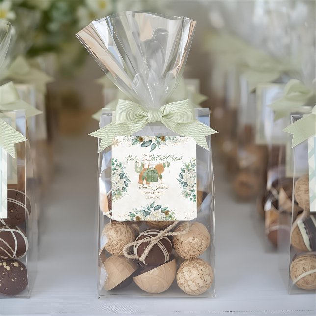 Adesivo Quadrado Querida, é frio fora do Chá de fraldas. (Criador carregado)