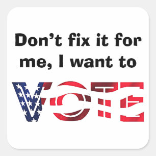 Adesivo Quadrado Quero Votar