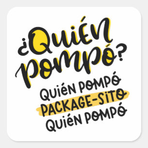Adesivo Quadrado Quién Pompó Packagesito, Espanha