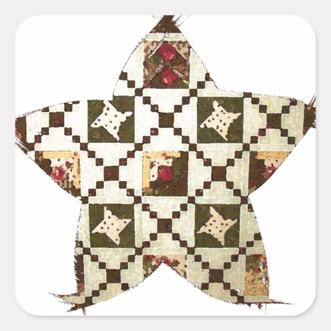 Adesivo Quadrado Quilt Star (Frente)