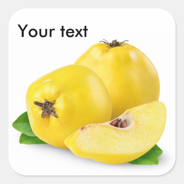 Adesivo Quadrado Quince fruta (Frente)