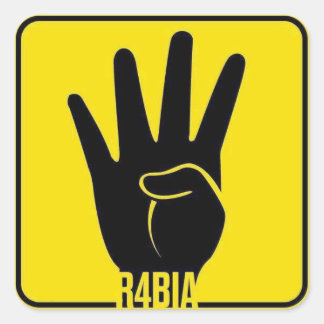 Adesivo Quadrado R4BIA, Egypt free, alto Killing Innocents