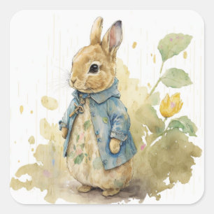 Adesivo Quadrado Rabbit Peter party Square Sticker
