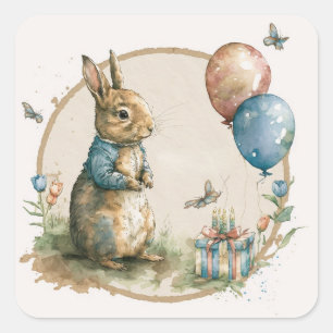 Adesivo Quadrado Rabbit Peter party Square Sticker