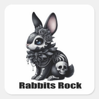 Adesivo Quadrado Rabbit Rock