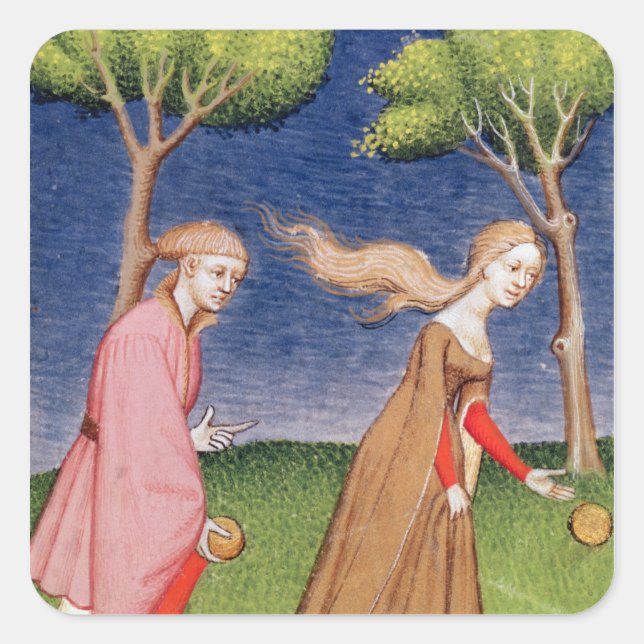 Adesivo Quadrado Raças de melanion contra Atalanta (Frente)