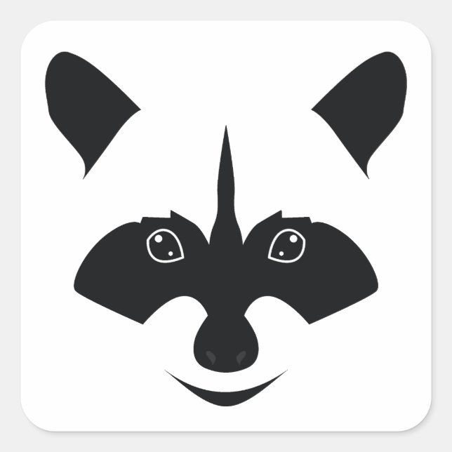 Adesivo Quadrado Raccoon (Frente)