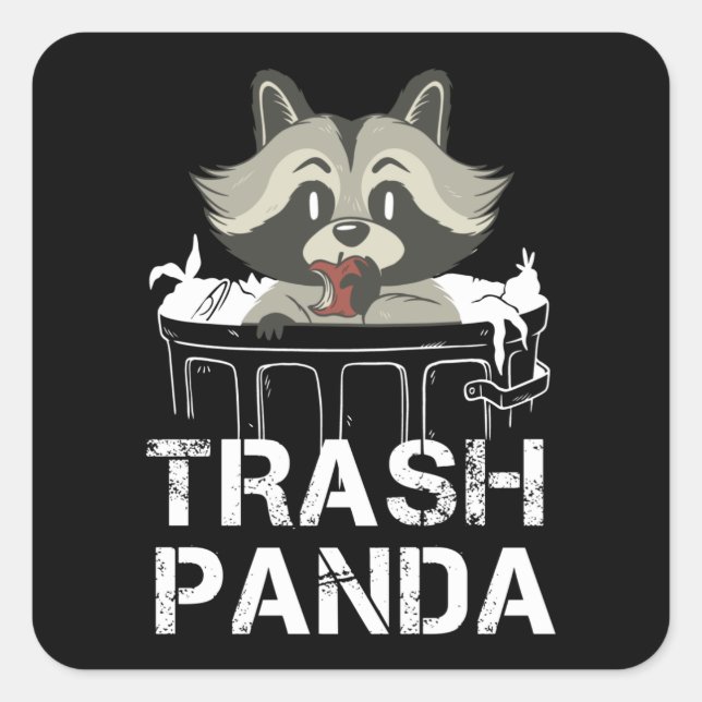 Adesivo Quadrado Racoon Trash Panda - Presente Raccoon (Frente)