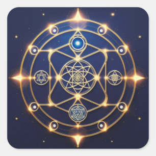 Adesivo Quadrado Radiação Divina – 5: Energia Universal Iluminada