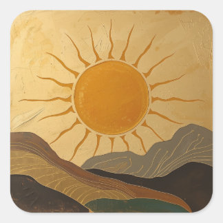 Adesivo Quadrado Radiant Sun Painting Images – A Timeless Symbol