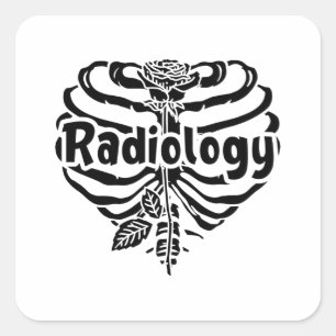 Adesivo Quadrado Radiologia Tecnologia Enfermeira Enfermeira Flor X