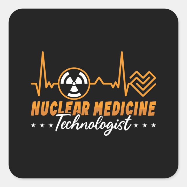 Adesivo Quadrado Radiology Tech Nuclear Medicine Technologist Xray (Frente)