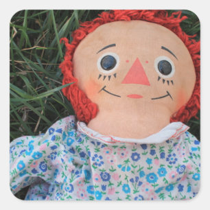 Adesivo Quadrado Raggedy Ann Doll 1