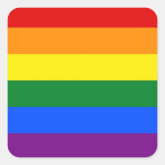Adesivo Quadrado Rainbow Flag Stickers