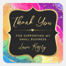 Rainbow Glitter Agate e pequenas empresas Douradas