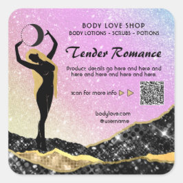 Adesivo Quadrado *~* RAINBOW Goddess Intenção Ortografia AP24 Viole