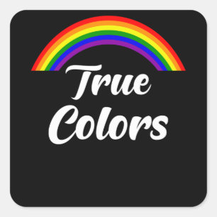 Adesivo Quadrado Rainbow True Colors
