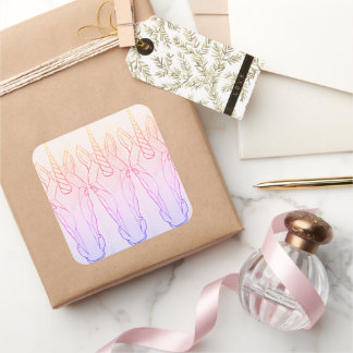 Adesivo Quadrado Rainbow Unicorn