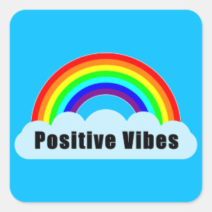 Adesivo Quadrado RAINBOW - Víblias Positivas